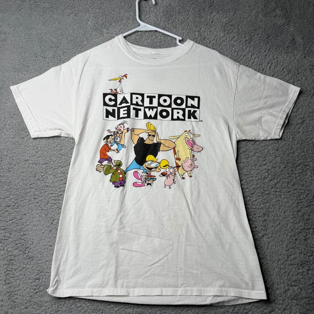 Cartoon Network Character T Shirt Men's Medium White Graphic Short Sleeve